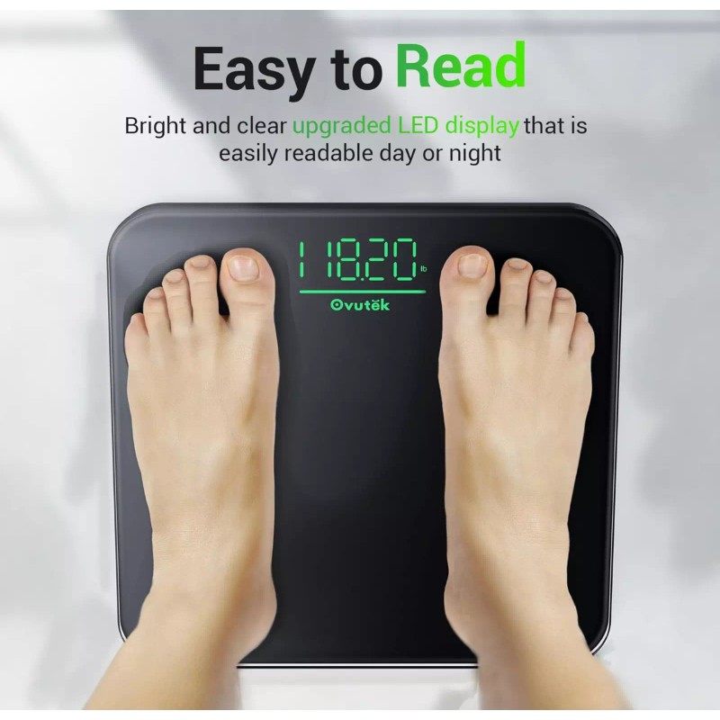 Ovutek Compact Bathroom Scale for Body Weight, MiniDigital 400lbs,Sturdy Tempered