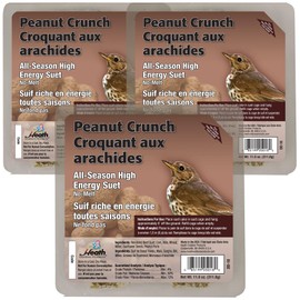 Heath Peanut Crunch Suet Cakes Sample Pack, Contains 3 Suet Cakes, Try It, Your Birds Will Love it, for Woodpeckers, Cardinals, Siskins, Sparrows, Finchs & Many More Wild Bird Species