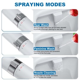 Homfan Bidet for Toilet with Non-Electric Dual Nozzle (Frontal & Rear Wash), Fresh Water Ultra-Slim Bidet Toilet Seat Attachment for Feminine Wash, Easy to Install, Adjustable Water Pressure