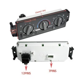 599-266 Front Climate Control Module A/C Heater Air Conditioning Panel Unit Compatible with GMC Sierra with Chevy Silverado 1999-2002 Replacement for 599-266 15054697 15753264 19244873 9361355