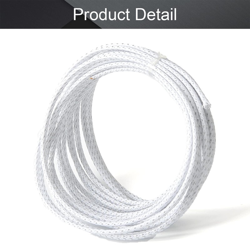 Othmro Flexible Expandable PET Braided Cable Sleeve 0.16 Inch Width