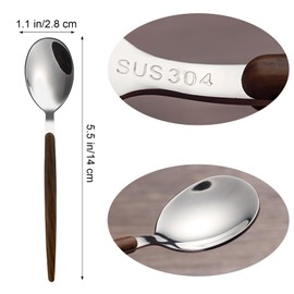 VANRA Coffee Spoons Teaspoons Set of 6 Mini Appetizer Spoon Dessert Serving Spoons Stainless Steel Small Tea Spoons Silverware 5.5 inch