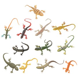 STOBOK 12 Pcs Reptile Figurine Lizard Model Creature Plastic Reptile Lizard Model Props Gift