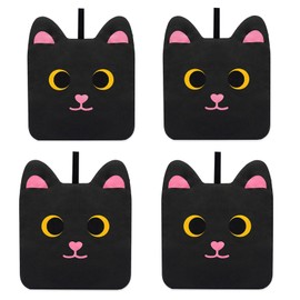 Set of 4 Pot Holders, Kitchen Accessories, Set of 4 Pot Holders, Cotton, Heat Resistant up to 250 °C, Washable Protective Cloth for Cooking, Baking, Kitchen Accessories