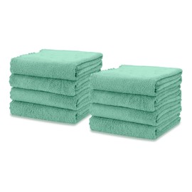 kimteny Kitchen Cloth Dish Towels, 13x28 Inches Premium Dishcloths, Super Absorbent Coral Velvet Microfiber Cleaning Cloths, Fast Drying Rags for Washing Dishes (13x28-8 Pack, Green)