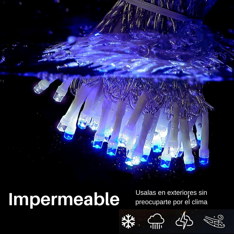 DOSYU Series de Luces Navideñas 25M, 500 Luces LED con