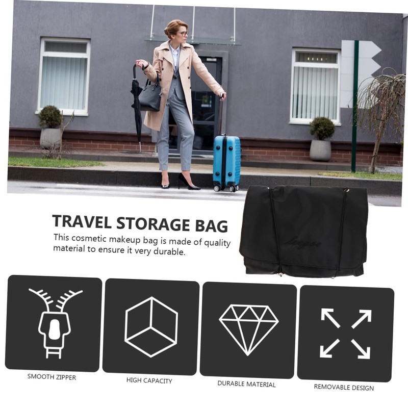 Gogogmee Toiletry and Makeup Bag Folding Pouch Hanging Cosmetic Bag