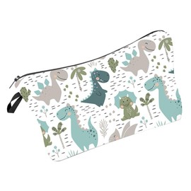 Chic Cute Makeup Bags Dinosaur Makeup Storage Portable Small Makeup Bag for Handbag Multifunctional Cosmetic Handbag Travel Purse