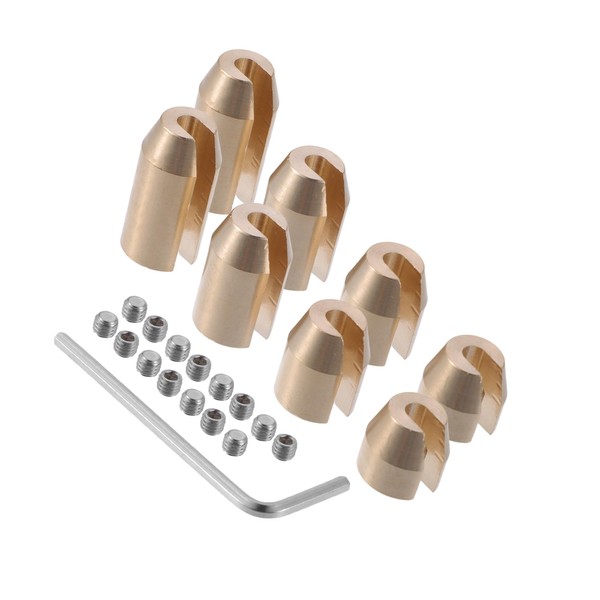 ACROPIX Rear/Brass Wheel Spoke Balance Weights Refill/with Wrench/Durable/Metal / 8pcs/Set/Gold