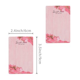 3.5 x 2.4 inch Pink Necklace Display Cards With Bags Earring Display Cards Sets Earring Packing Holder Cards With bags Jewelry Packing For Earring Necklace Jewelry Packing 100Pack Paper 100Pack Bags
