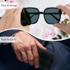 Mzyouhuo 4 Pcs Squeeze Top Sunglass Case with Cleaning Cloth,