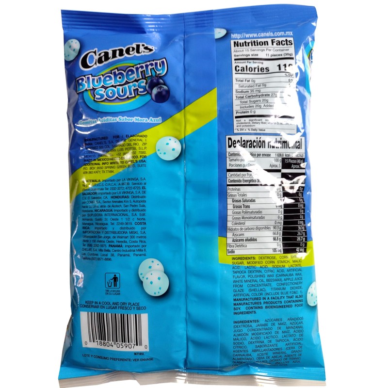 Canel's Blueberry Sours - Gomitas aciditas sabor mora azul -