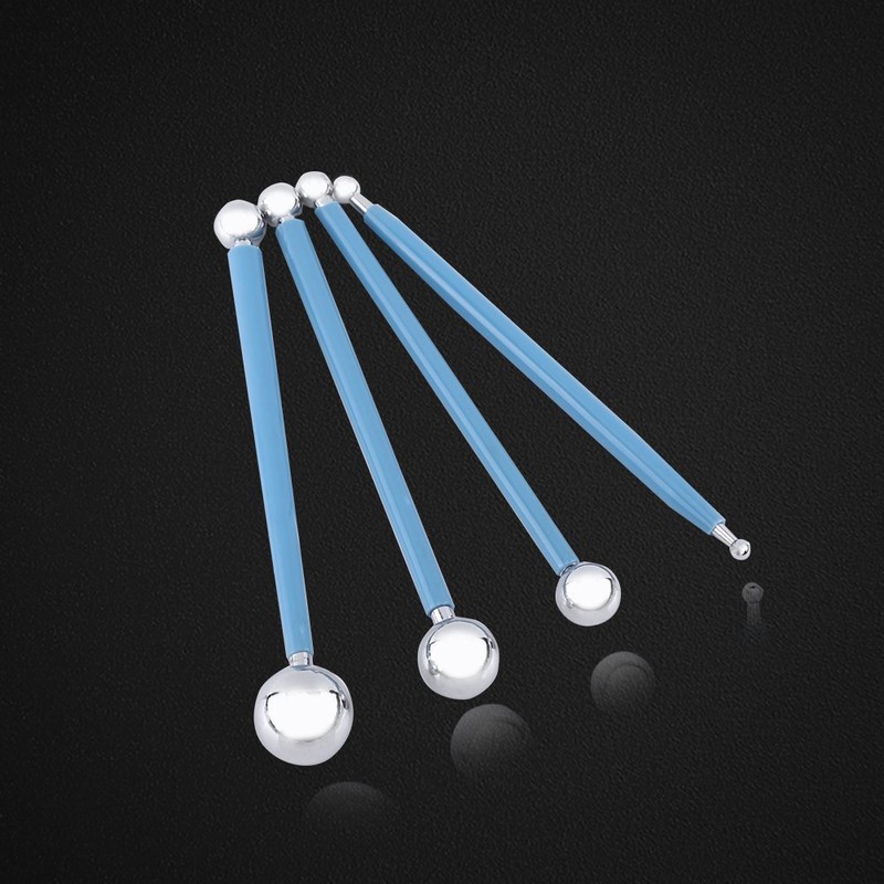 4 Pcs Modeling Ball Tools, 8 Ball Stainless Steel Dotting