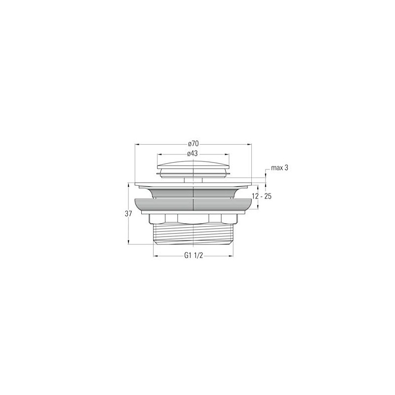 High-quality Click Clack Drain Fitting Brass for Bathtub and Shower