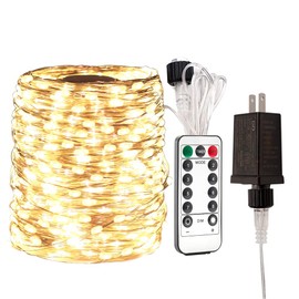 RESNICE 660FT Extra Long Fairy Lights Plug in 2000 LED Silver Wire Outdoor Waterproof LED String Lights with Remote for Living Bed Room, Backyard, Patio, Garden, Porch, Christmas Tree