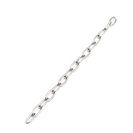 Small Metal Chain,Stainless Steel Safety Chains 20in (L) x 2MM (T) Long Link Chain Rings Light Duty Coil Chain for Hanging Pulling Towing (2mm*50cm-1 Pack)