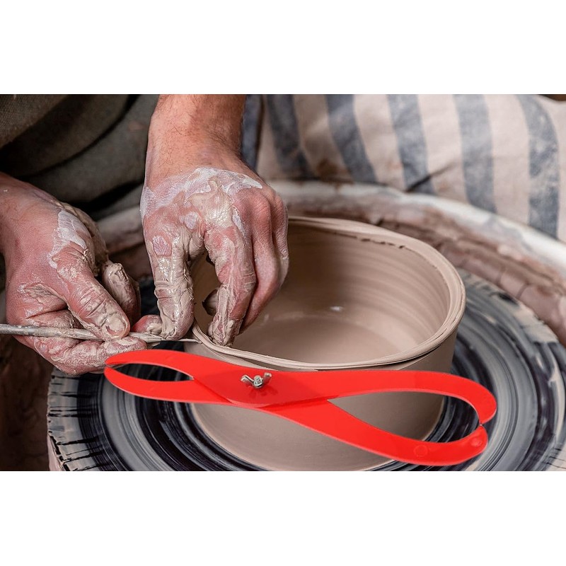 Bent Leg Caliper 6Inch Red Plastic Ceramic Measuring Clay Sculpture