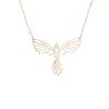 AOCHEE Gold Origami Phoenix Necklace Pendant Phoenix Bird Necklace for