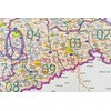 Postcode Map of Germany with Lamination on Both Sides Poster