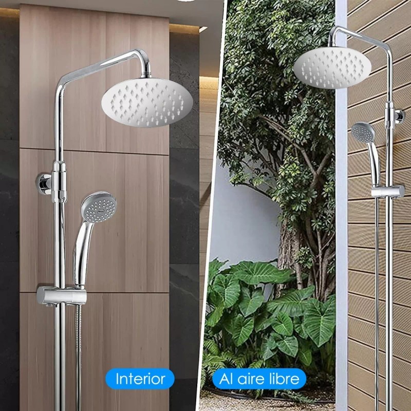 LSOTRAIN Ducha Lluvia Alta Presión Cabezale Ducha Acero Inoxidable