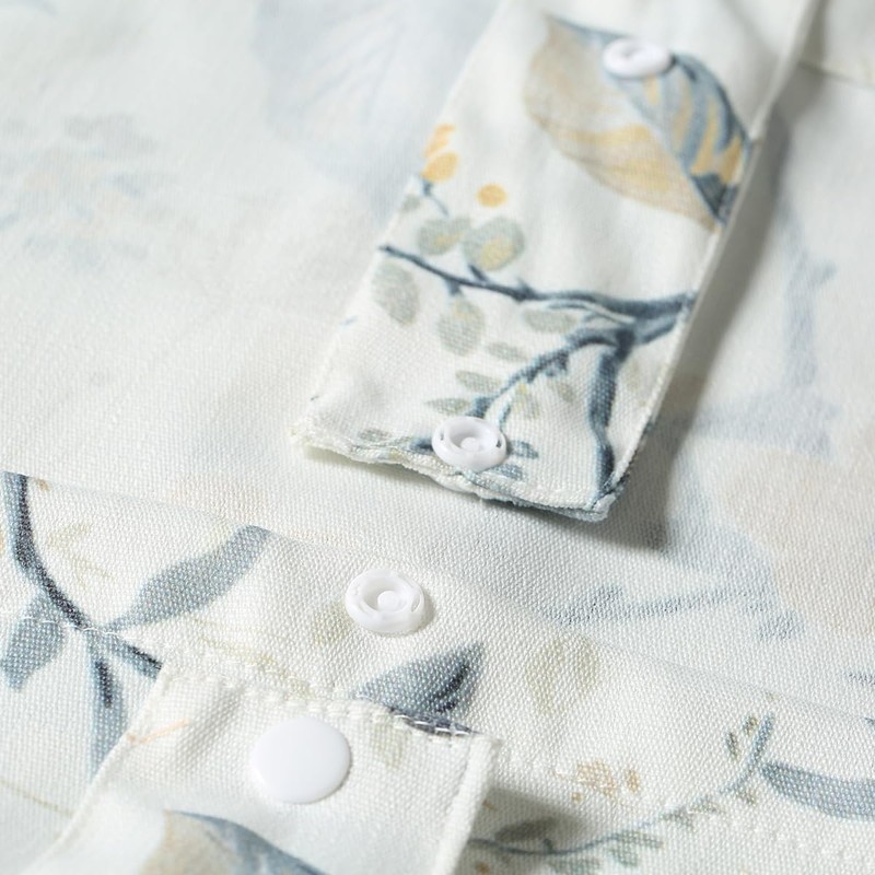VOGOL Tie UP Curtain Valance, Adjustable Farmhouse Flower and Bird