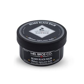 MEL BROS CO. - Beard Black Balm - Blsamo negro para Oscurecer Barba y Bigote 2.7. Cubre canas, lavable, engrosa barba, frmula europea.                