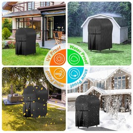 BBQ Cover,Barbecue Covers,BBQ Covers Waterproof Heavy Duty small,Barbecue Cover,BBQ Covers-Oxford Fabric Waterproof, Windproof, Rip-Proof& UV Resistant (76x66x110cm)