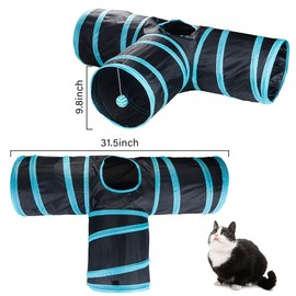 Dono 21Pcs Cat Toys Set-Kitten Interactive Cat Toys for Indoor Cats Assortments-2 or 3 Way Hole Cat Tunnel