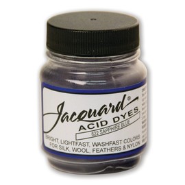 Jacquard Acid Dye for Wool, Silk and Other Protein Fibers, 1/2 Ounce Jar, Concentrated Powder, Sapphire Blue 622