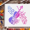 FINGERINSPIRE Music Stencils Template 11.8x11.8 inch Plastic Musical Note Drawing