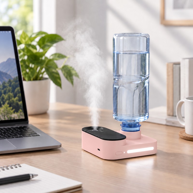 Portable Water Bottle ,Humidifier for Personal Spaces – Rechargeable Mist