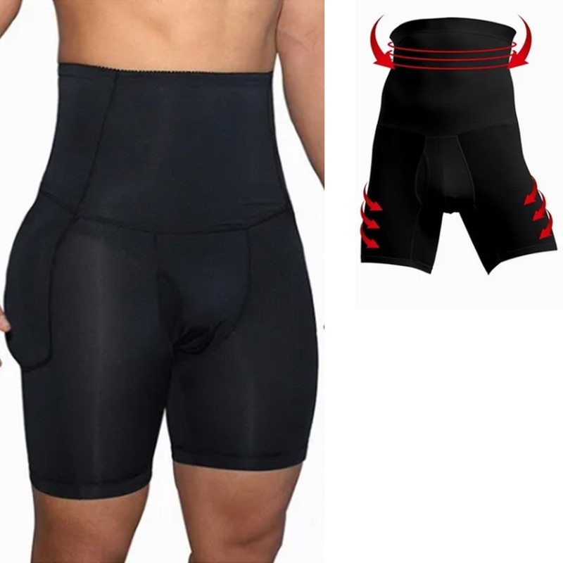 Men Tummy Control Shorts Soft Stretchy Breathable Men High Waist