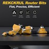 REKCKRUL 12 Pieces Tungsten Carbide Router Bit Set 1/4 Inch