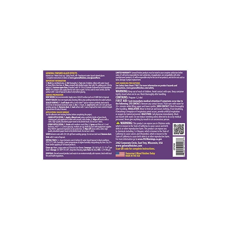 General Finishes Water Based Glaze Effects, 1 Pint, Van Dyke