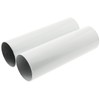 E-outstanding Candle Light Cover Sleeve 2PCS 25x80mm White Metal Lamp
