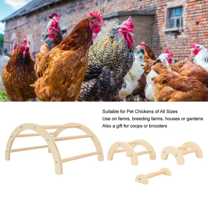 Chick Perch Paw Grinding Stable Structure Arch Shape Wooden Chicken