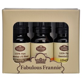 Fabulous Frannie Clean House Pure Essential Oil Blends Set Protect, Sweet Orange and Lemon 10ml (Pack of 3)