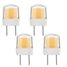 Lxcom Lighting G8 LED Bulb Dimmable 5W Light Bulbs 40W Halogen Bulb Replacement Warm White 3000K T4 JCD Type G8 Bi-Pin Base for Kitchen Under Cabinet Counter Lighting, AC110V(4 Pack)