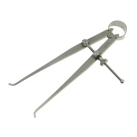 Starrett 73A-4 Solid Nut Inside Spring Caliper, Steel, Flat Leg, 0-4" Range