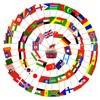 AhfuLife Different Countries Toothpick Flag, 200 Pcs Mini Flags on