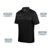 Augusta Sportswear Men's Standard Shadow Tonal Heather Polo, Black, 3X-Large