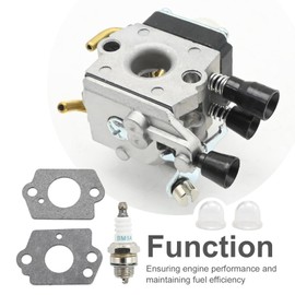 Ollanoos C1Q-S66 Carburetor Rebuild Kit, Replacement for Stihl FS55 FS55C FS55R FS55RC KM55 FC55 String Trimmer Weed Eater, Replaces C1Q-S71 C1Q-S97 4140 120 0612