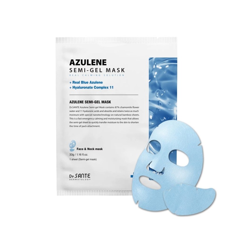 Santé Azulene Semigel Mask 33g 1 box (10 sheets) Face