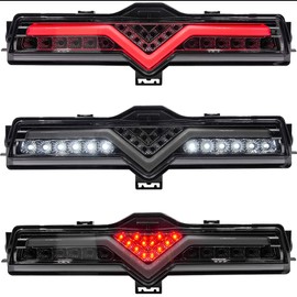 NJSBYL GT86/FR-S/BRZ Red LED Rear Brake Fog Light for 2013-2016 Scion FR-S, 2013-2020 Subar.u BRZ, 2013-2020 Toyoto 86 White LED Backup Reversing Lights Smoked Lens Reverse Lights Taillights