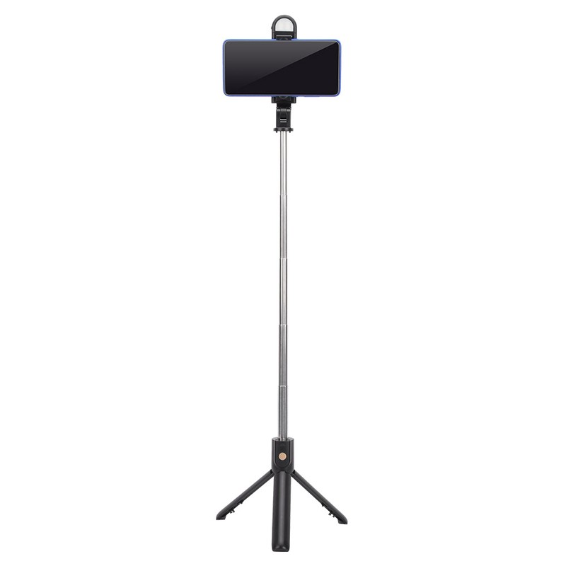 K10-S Black Bluetooth Remote Fill Light Tripod Selfie Stick Horizontal