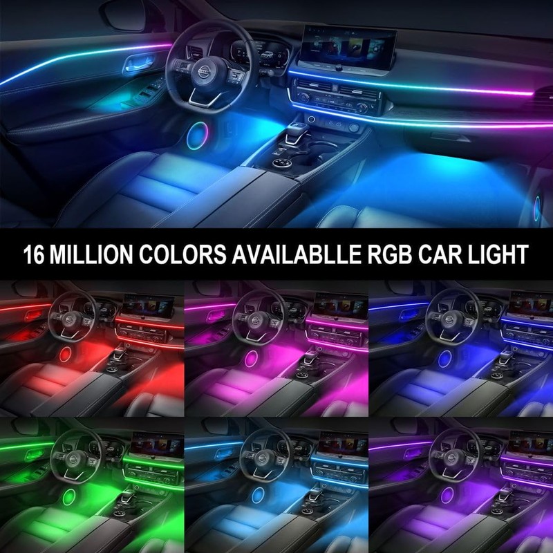 Dreamcolor Acrylic Interior Car Lights, WEBUPAR Car Accessories 6 in