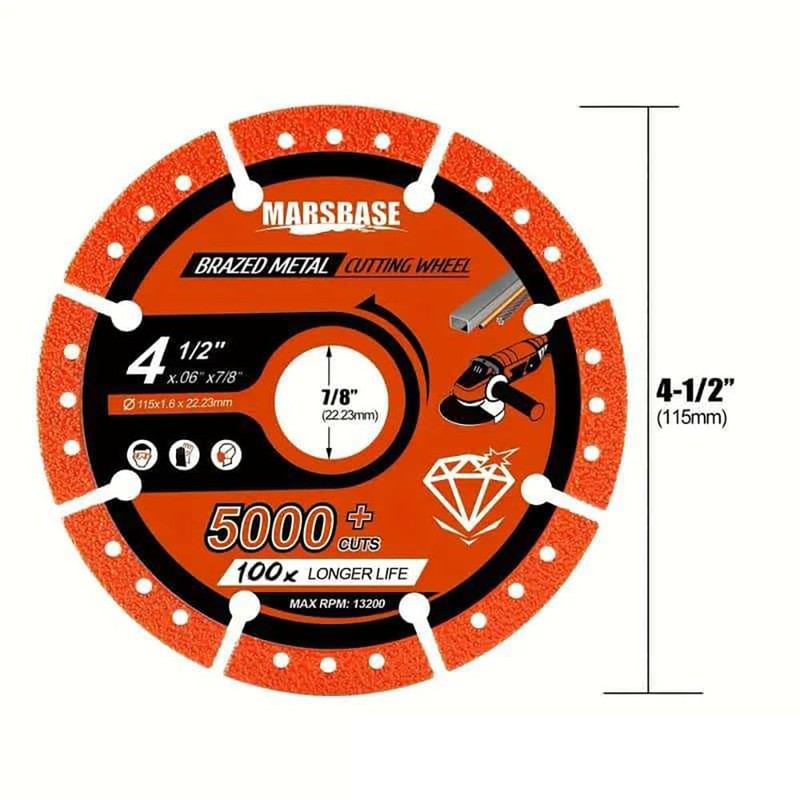Takelablaze 4-1/2" Diamond Cutting Wheel Metal Cut Off Disc Indestructible