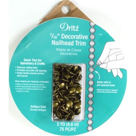 Dritz Deocrative recortar, 7/16 pulgadas, oro envejecido