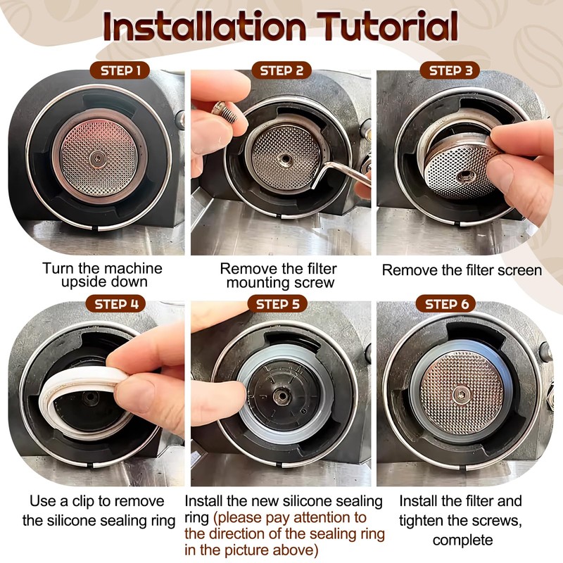 54mm Silicone Steam Ring and Espresso Backflush Cleaning Disc Set