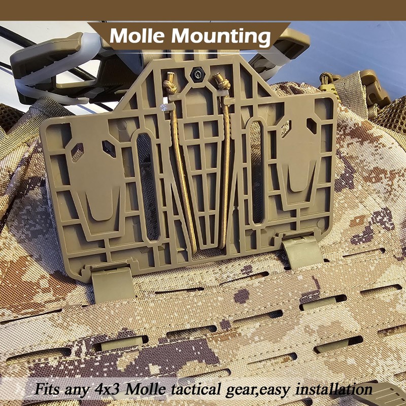 PAASTAI Tactical Plate Carrier Vest Accessories Phone Holder，Molle Vest Attachments